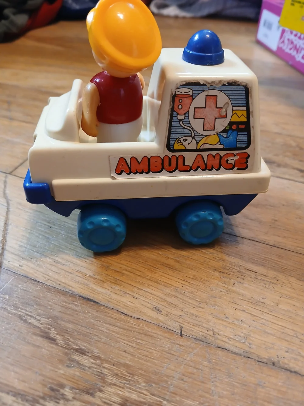 vintage 1980s Playskool Li'l Playmates Ambulance